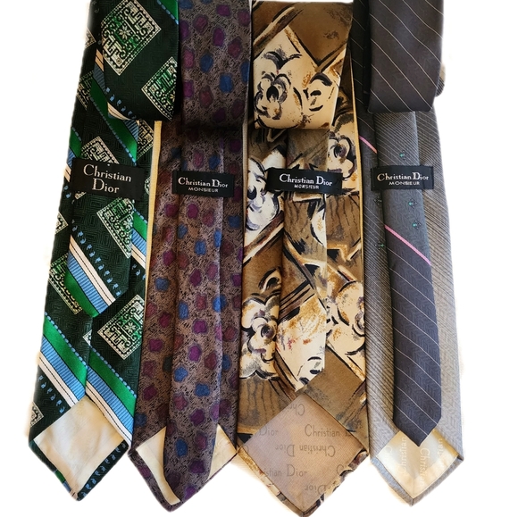 Set of 4 stylish Dior ties. - Picture 1 of 10